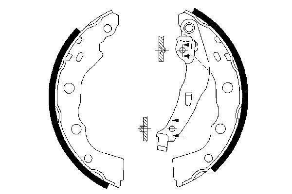 BOSCH 0986487577 Brake Shoe Set Rear Fits Mitsubishi Carisma Space Star