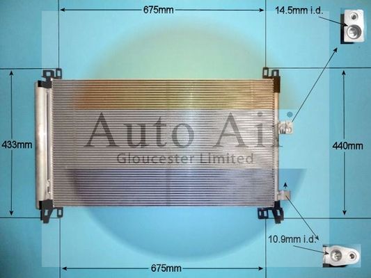 AUTO AIR 16-1407 Air Conditioning Condenser A/C Air Con For Citroen Peugeot