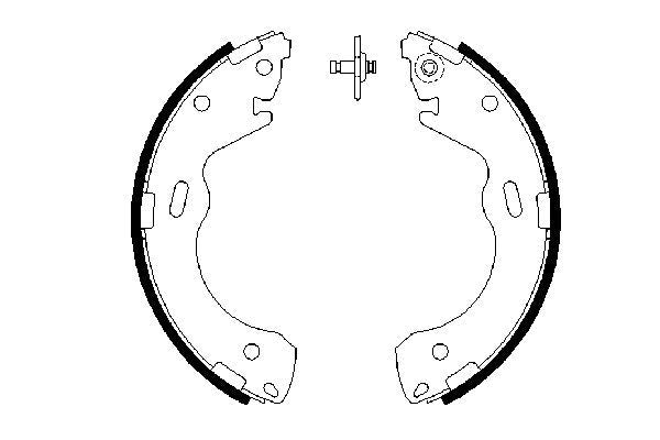 BOSCH 0986487654 Brake Shoe Set Rear Fits Ford Maverick Mazda 626 Premacy
