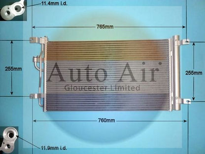 Auto Air 16-1408 A/C Air Con Condenser Air Conditioning Fits Chevrolet Vauxhall