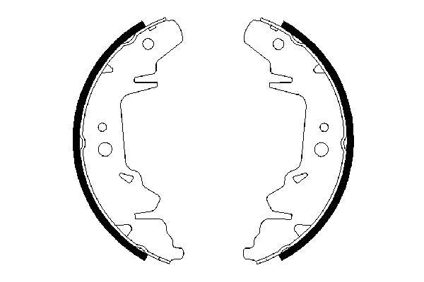 BOSCH 0986487659 Brake Shoe Set Rear 57mm Width Fits Chrysler Dodge Kia