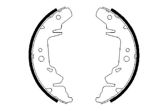 BOSCH 0986487659 Brake Shoe Set Rear 57mm Width Fits Chrysler Dodge Kia