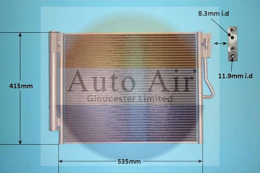 AUTO AIR 16-6000 Air Conditioning Condenser A/C Air Con For Vauxhall Meriva