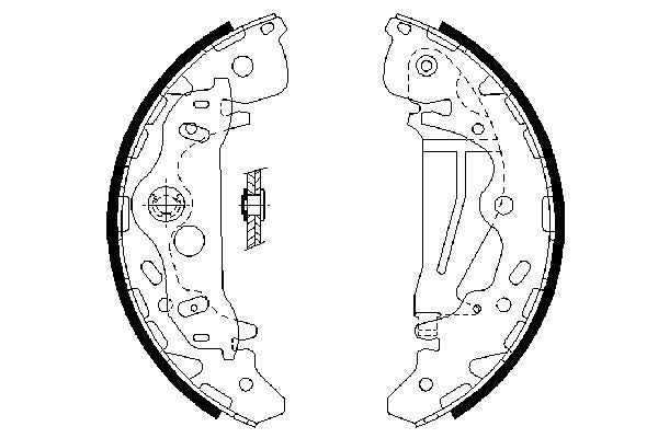 BOSCH 0986487709 Brake Shoe Set Rear 53mm Width Braking System Fits Kia Sedona
