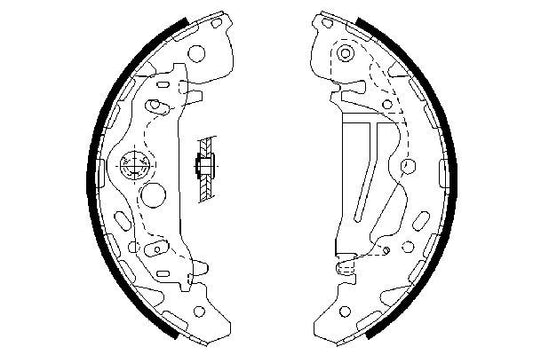 BOSCH 0986487709 Brake Shoe Set Rear 53mm Width Braking System Fits Kia Sedona