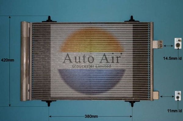 AUTO AIR 16-6232 Air Conditioning Condenser A/C Air Con For Citroen Peugeot
