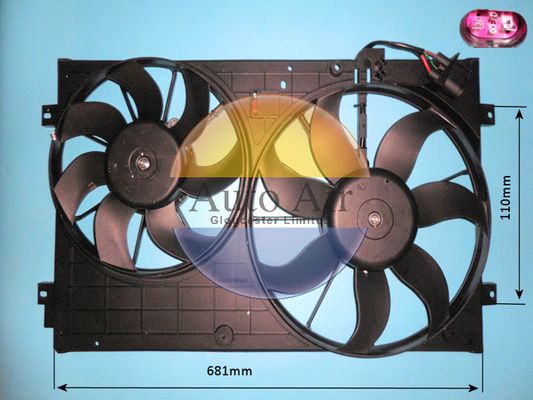 AUTO AIR 05-1843 Radiator Fan Electric Motor Centre Fits Audi Seat Skoda VW