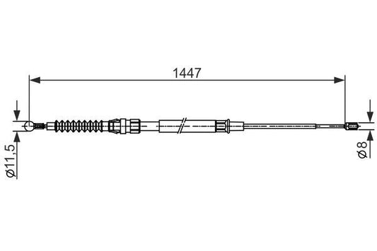 Bosch 1 987 482 445 Parking Brake Cable Pull