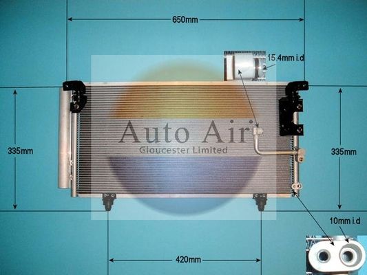 AUTO AIR 16-8924 Air Condenser A/C Air Conditioning Fits Subaru Legacy Outback