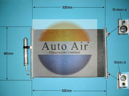 AUTO AIR 16-9010 Air Conditioning Condenser A/C Air Con Fits Nissan X-Trail