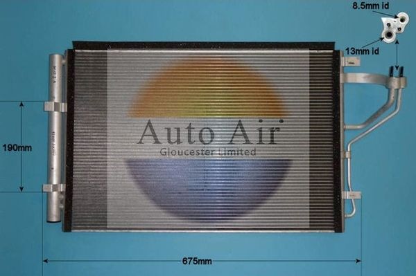 Auto Air 16-9012 Air Conditioning Condenser Fits Hyundai i30 Kia Cee'D Pro Cee'D