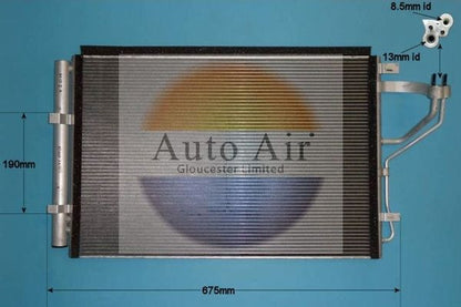Auto Air 16-9012 Air Conditioning Condenser Fits Hyundai i30 Kia Cee'D Pro Cee'D