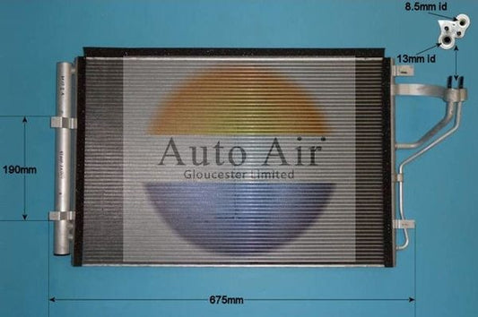 Auto Air 16-9012 Air Conditioning Condenser Fits Hyundai i30 Kia Cee'D Pro Cee'D