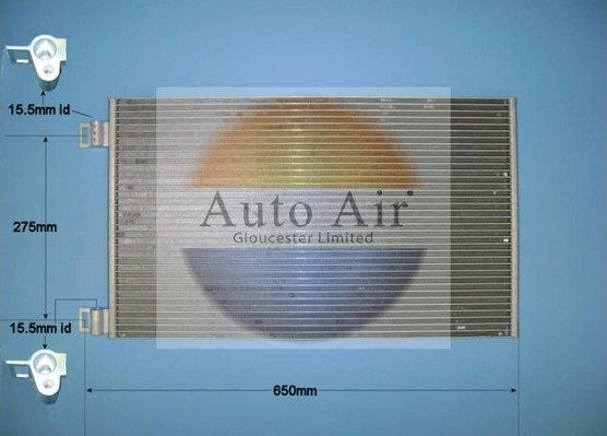 Auto Air 16-9123 A/C Condenser Air Conditioning Fits Mercedes-Benz Renault