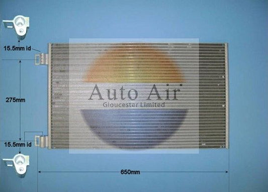 Auto Air 16-9123 A/C Condenser Air Conditioning Fits Mercedes-Benz Renault