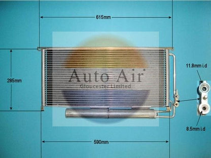 AUTO AIR 16-1085 Air Conditioning Condenser A/C Air Con Fits Smart Roadster