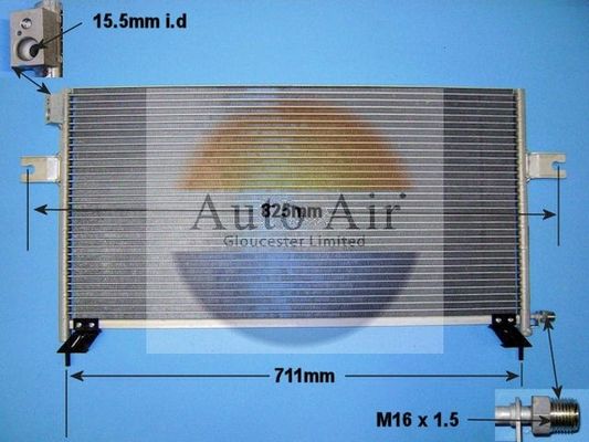 AUTO AIR 16-1113 Air Condenser A/C Air Conditioning Fits Nissan Navara Pickup