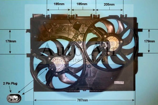 AUTO AIR 05-1359 Radiator Fan Electric Motor Centre Cooling Fits Fiat Peugeot
