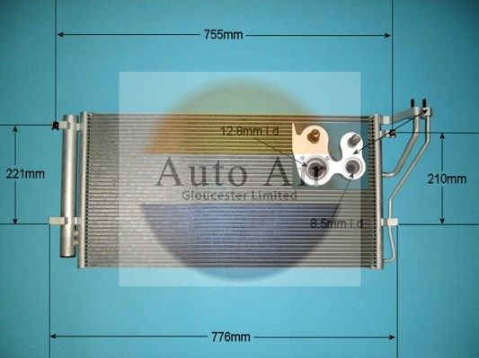 AUTO AIR 16-1354 Air Conditioning Condenser Air Con Replacement Fits Kia Carens