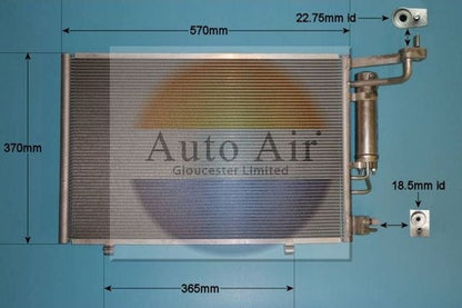 Auto Air 16-1397 A/C Air Con Condenser Air Conditioning Fits Ford B-Max Fiesta