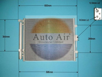Auto Air 16-9803 A/C Air Con Condenser Air Conditioning With Dryer Fits Kia Soul