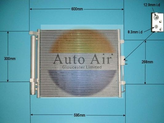 Auto Air 16-9803 A/C Air Con Condenser Air Conditioning With Dryer Fits Kia Soul