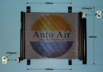 Auto Air 16-9978 A/C Air Con Condenser Air Conditioning Fits Seat Skoda VW