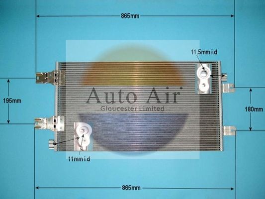 AUTO AIR 16-1383 Air Conditioning Condenser Fits Nissan Renault Vauxhall