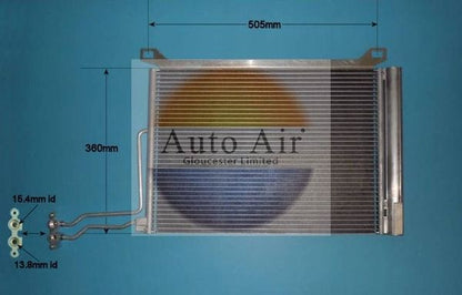 AUTO AIR 16-9915 Air Conditioning Condenser Air Con Replacement Fits Mini Mini