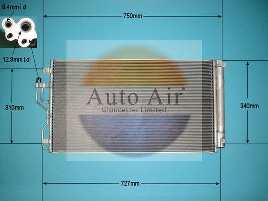 AUTO AIR 16-9805 Air Conditioning Condenser A/C Air Con Fits Kia Sportage