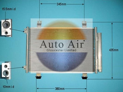 AUTO AIR 16-9941 Air Conditioning Condenser Fits Suzuki Splash Vauxhall Agila