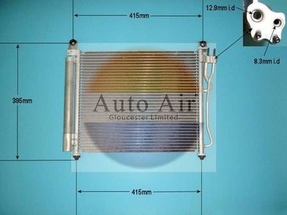 Auto Air 16-9943 A/C Air Con Condenser Air Conditioning Fits Kia Picanto