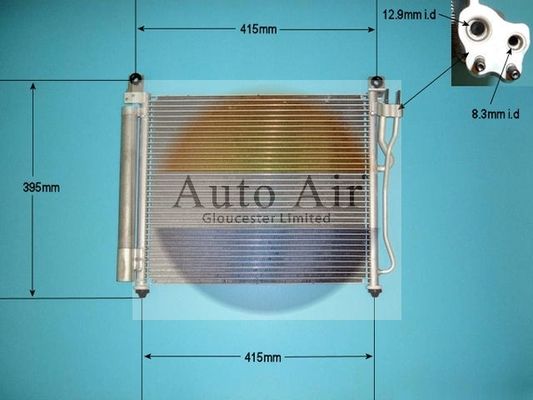 Auto Air 16-9943 A/C Air Con Condenser Air Conditioning Fits Kia Picanto