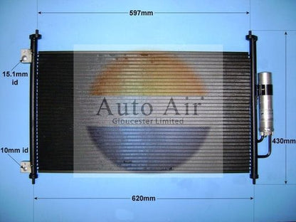 AUTO AIR 16-1335 Air Conditioning Condenser A/C Air Con Fits Honda Civic