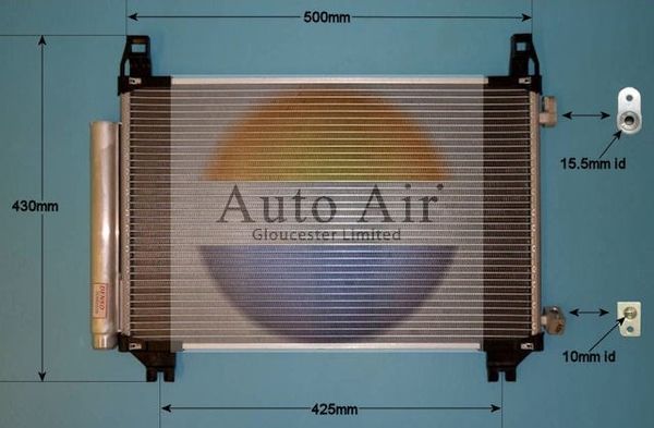 Auto Air 16-1990 A/C Condenser Air Conditioning Fits Toyota Yaris/Vitz Yaris