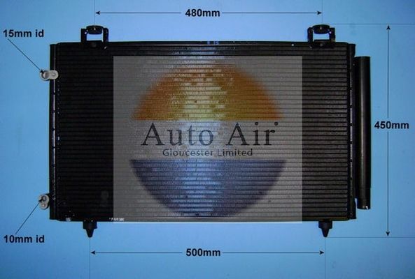 AUTO AIR 16-9933 Air Conditioning Condenser A/C Air Con Fits Toyota Corolla
