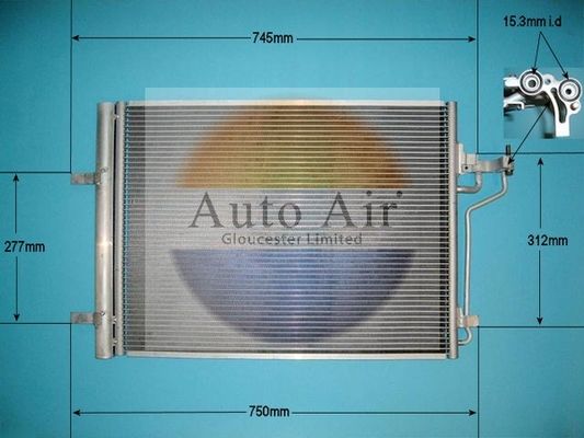 Auto Air 16-6227 Air Conditioning Condenser Fits Ford C-Max Grand C-Max Focus