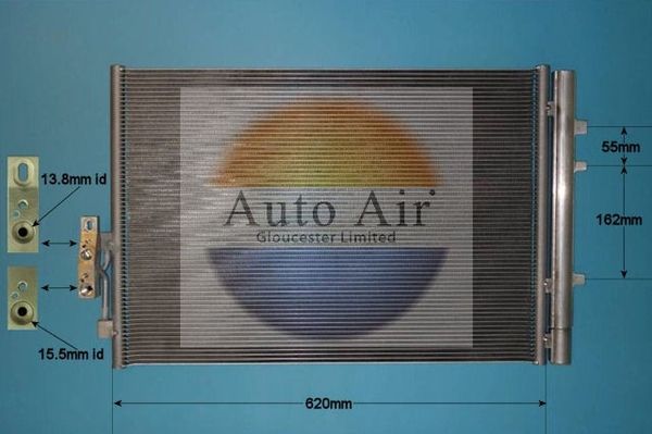 AUTO AIR 16-9665 Air Conditioning Condenser A/C Air Con Replacement Fits BMW X3