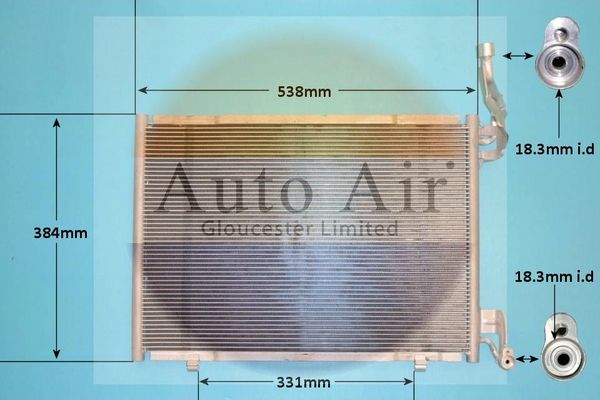 AUTO AIR 16-1413 Air Conditioning Condenser A/C Air Con Fits Ford Ecosport