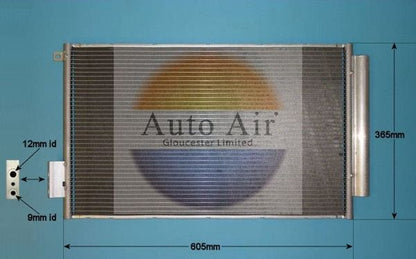 AUTO AIR 16-1994 Air Conditioning Condenser A/C Air Con Fits Fiat Tipo 500L