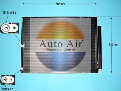 AUTO AIR 16-5011 Air Conditioning Condenser A/C Air Con Replacement For Lexus RX