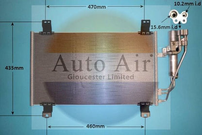 Auto Air 16-9996 A/C Air Con Condenser Air Conditioning Fits Mazda Mazda2 CX-3