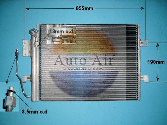 AUTO AIR 16-1205 Air Condenser A/C Air Conditioning Fits Mercedes-Benz A-Class