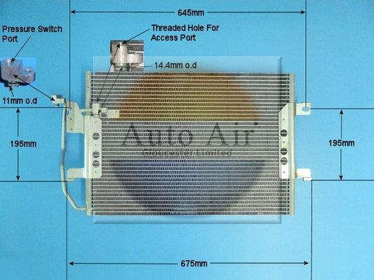 AUTO AIR 16-1332 Air Condenser A/C Air Conditioning Fits Mercedes-Benz Vaneo
