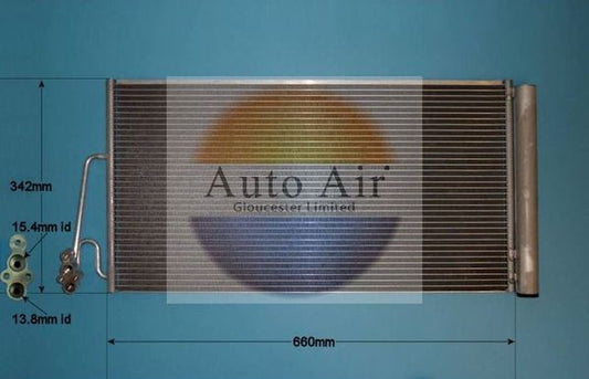 AUTO AIR 16-8917 Air Conditioning Condenser A/C Air Con Replacement Fits Mini