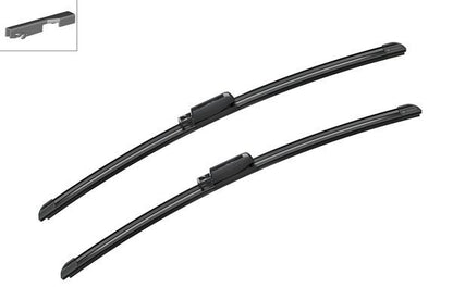2 x BOSCH AEROTWIN A017S Flat Wiper Blades (Pair) 555/555mm Length Fits Audi