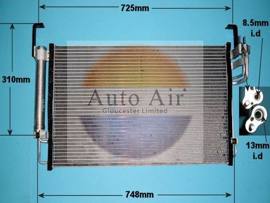 AUTO AIR 16-1155 Air Conditioning Condenser A/C Air Con Fits Hyundai Trajet