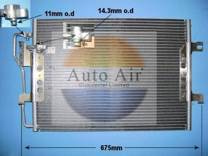 AUTO AIR 16-1212 Air Condenser A/C Air Conditioning Fits Mercedes-Benz A-Class