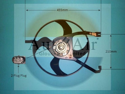 AUTO AIR 05-1077 Radiator Fan Electric Motor Centre Cooling System Fits Citroen