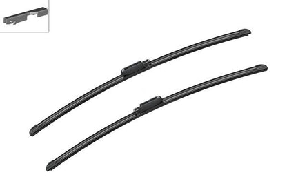 2 x BOSCH AEROTWIN A958S Flat Wiper Blades (Pair) 650/650mm Length Fits Seat
